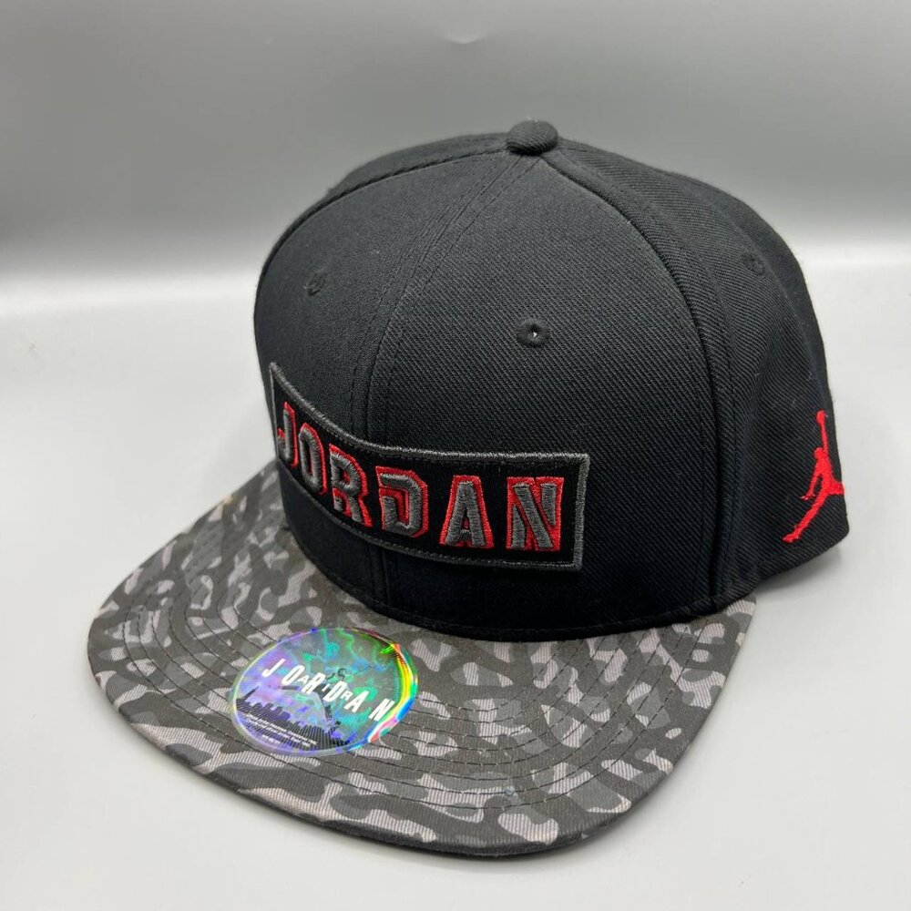 Air Jordan Hat Men Black Camo Embroidered Jumpman Snap‎ Back Cap